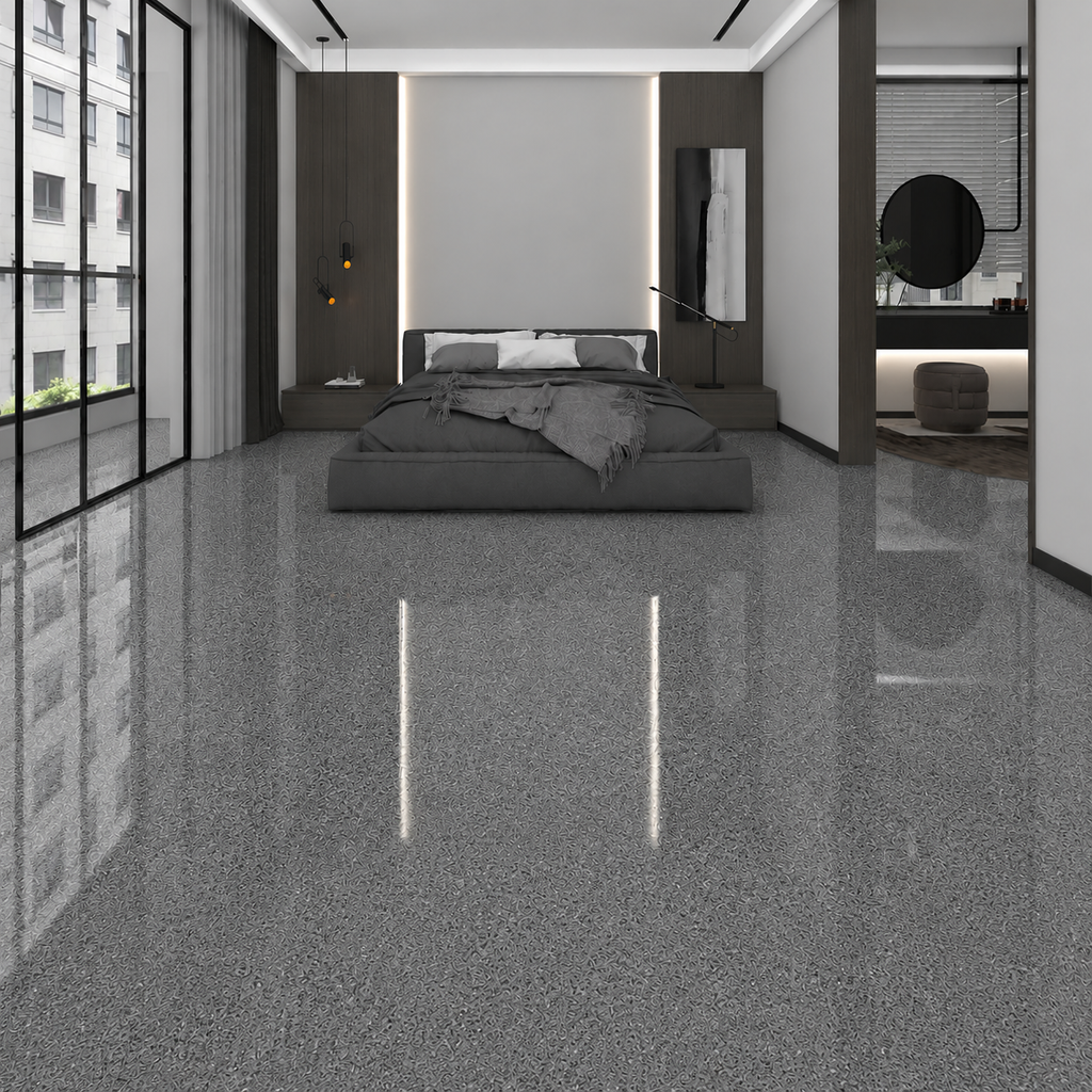 Revestimento de Piso Epóxi com Acabamento de Mármore de Alto Brilho + BRINDE HOJE 🔥Kit Ferramentas de Aplicação🔥