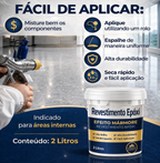 Revestimento de Piso Epóxi com Acabamento de Mármore de Alto Brilho + BRINDE HOJE 🔥Kit Ferramentas de Aplicação🔥