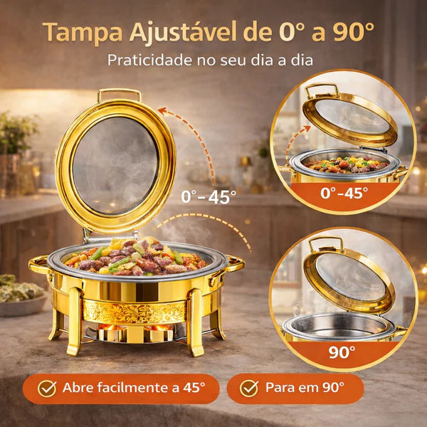 Golden Serve - Rechaud Premium + Queima de Estoque Hoje (Compre 1 Leve 2)