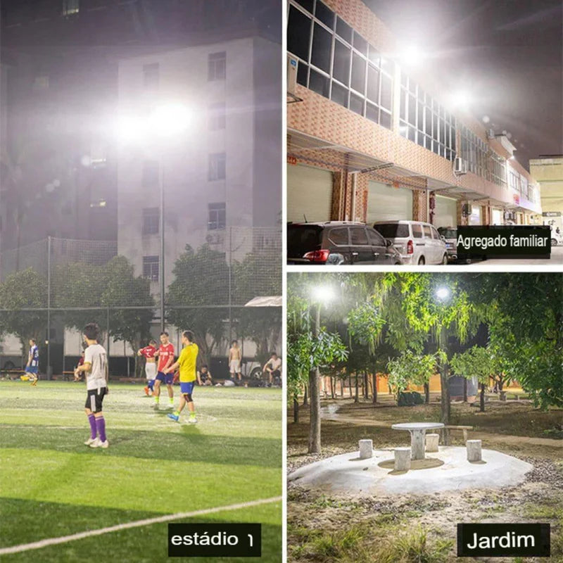 Luminária LED Solar Potência 1000W + Sensor de Presença e Controle Remoto